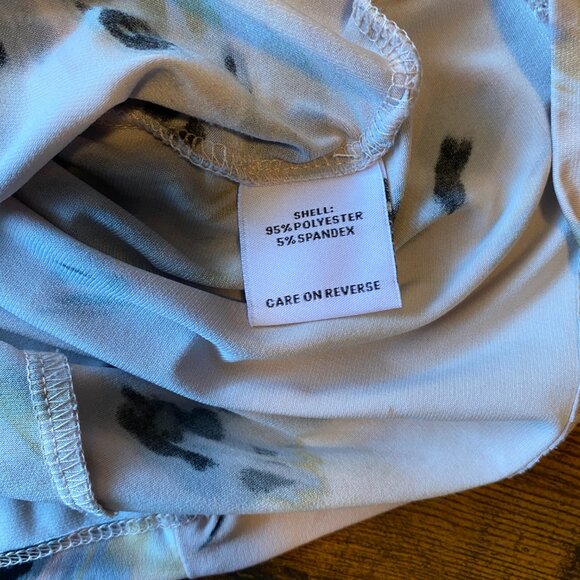 Calvin Klein Sleeveless Blouse Abstract Print Cream/Pink Multicolor Size Small - Picture 3 of 7